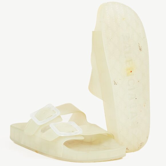 Balenciaga Mallorca Translucent Buckled Jelly Slide Sandals - Picture 5 of 9